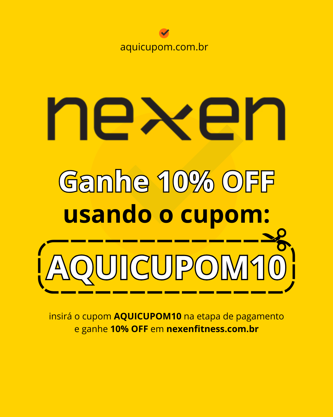 Cupom Nexen Fitness código: AQUICUPOM10