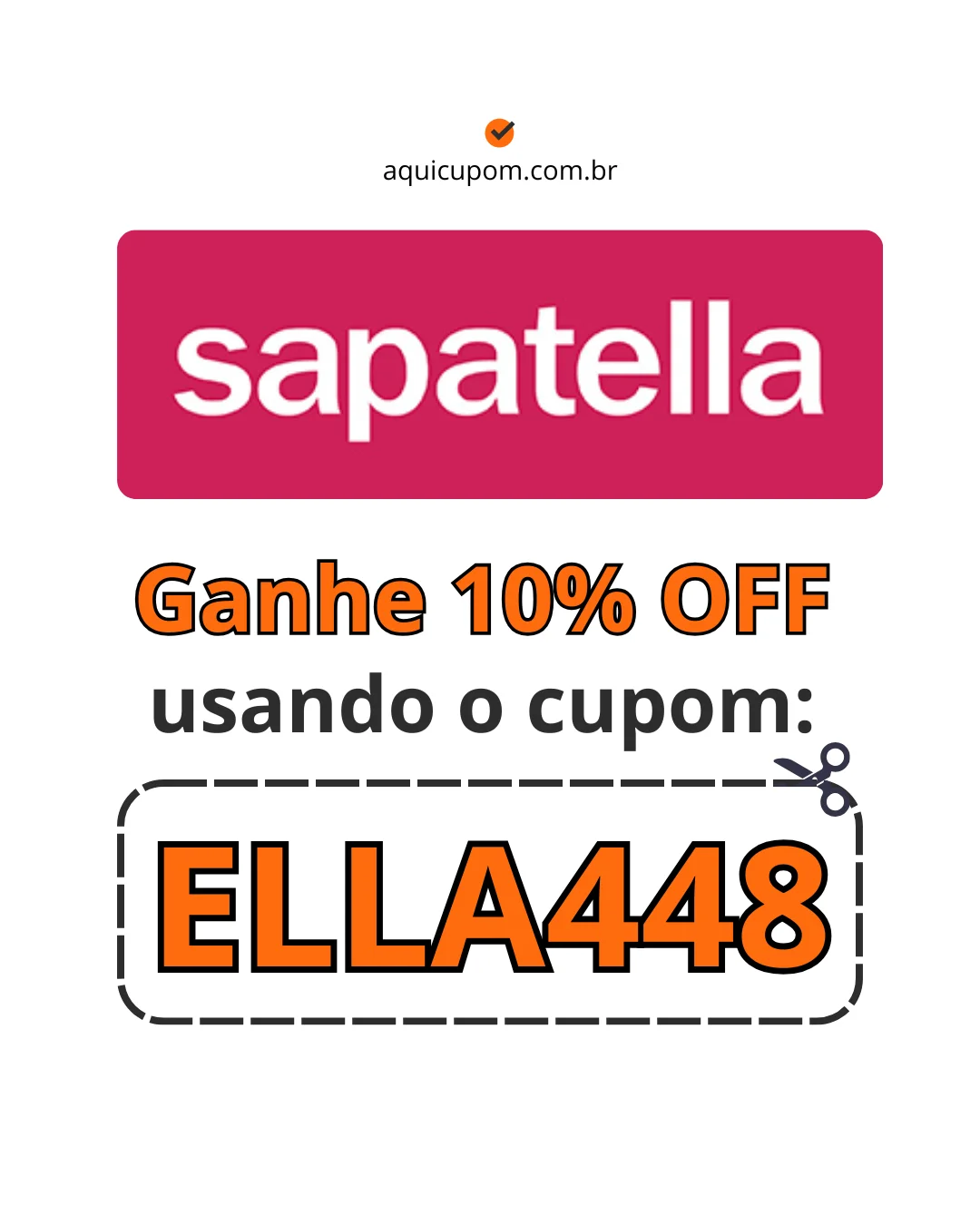 Cupom Sapatella: ELLA448, cupom atualizado