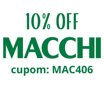 Cupom de desconto Macchi, código MAC406 para 10% OFF