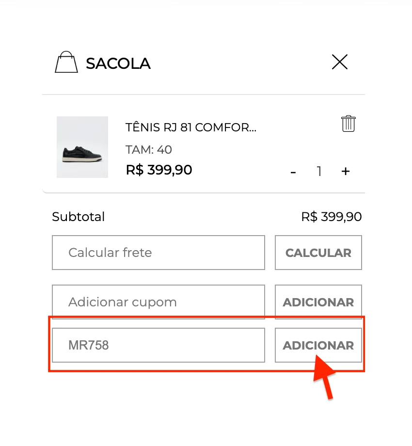 Cupom MR CAT, código: MR758 para 10% OFF