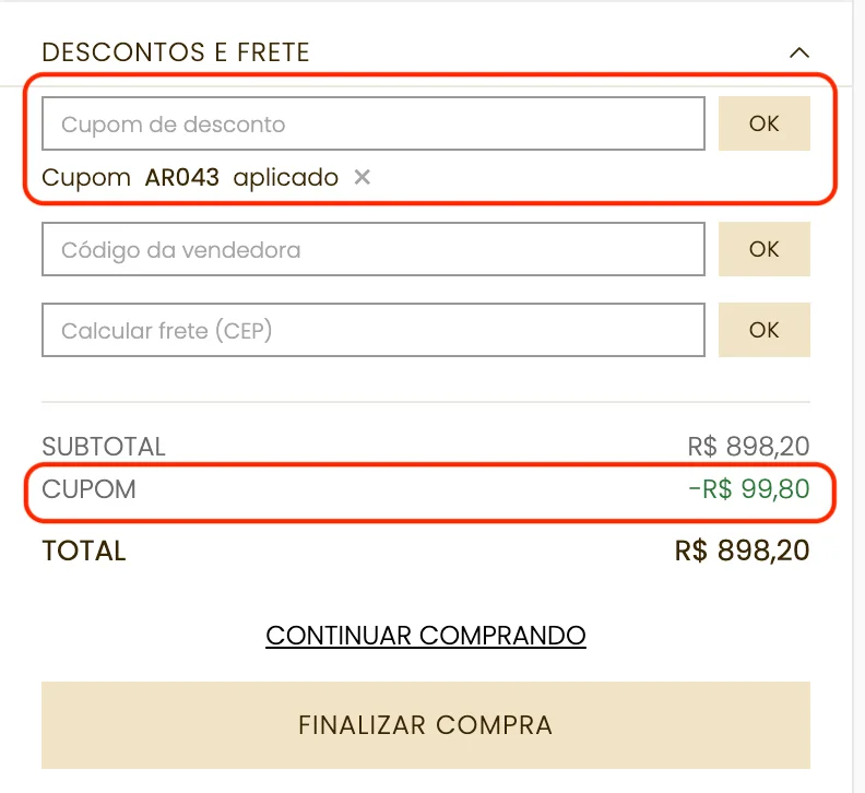 Cupom de desconto Ave Rara código: AR043 para 10% OFF + Frete