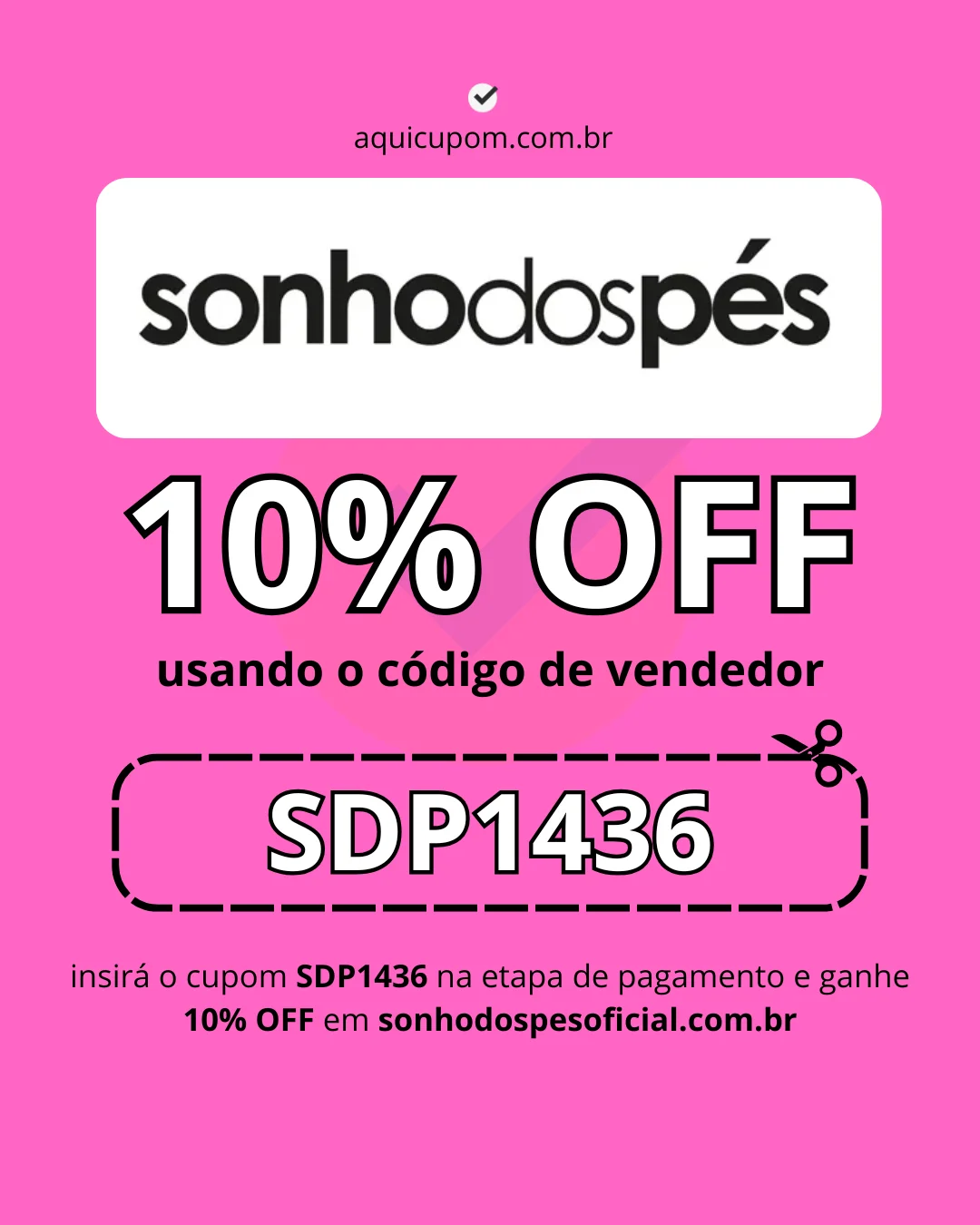 Cupom sonho dos pés: SDP1436