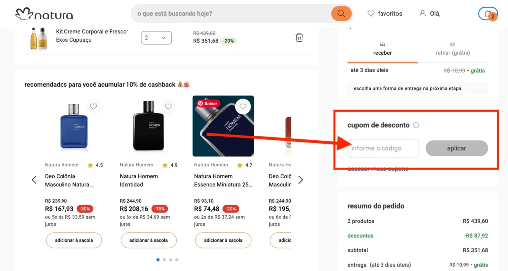 Cupom da Natura, veja onde aplicar no site
