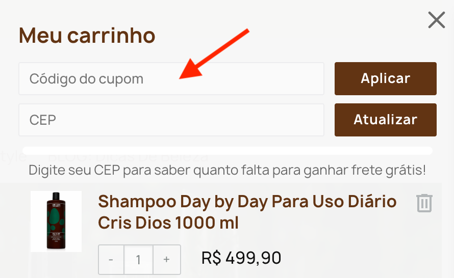 onde aplicar cupom da Slow Beauty no site da Slow Beauty