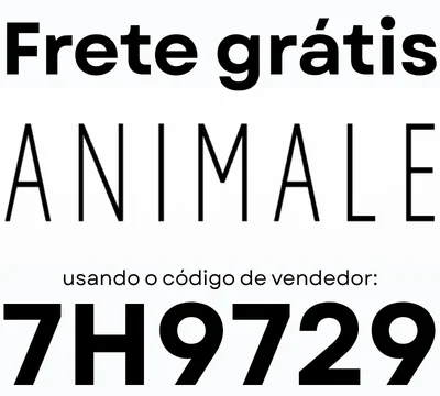 codigo de vendedor Animale 7H9729 para frete grátis