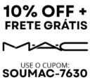 cupom mac cosmetics: soumac-7630 para 10% off e frete grátis